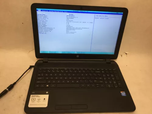 HP 15-f033wm / Intel Celeron N2830 @ 2.16GHz / (NO STORAGE or MEMORY) -MR