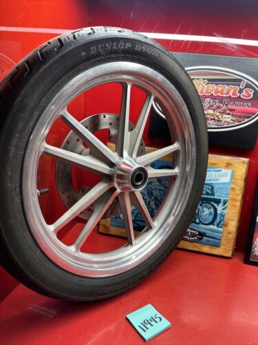Harley Dyna 2006-17 Front Switchblade Mag Wheel 19” Rotor Superglide 25mm Oem - Picture 2 of 24