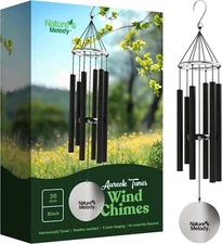 Nature’s Melody Aureole Tunes Wind Chimes – Outdoor Windchime with 6 Tubes T
