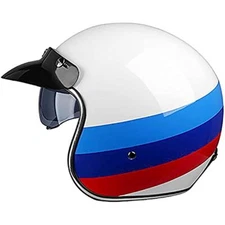 Retro Motorcycle Helmet Open Face Shield Half Helmets Motorbike Jet Helmet Adult