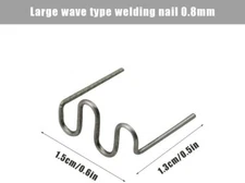 500Pcs 0.8mm Hot Staples for Car Plastic Bumper Welding Wave Stapler Repair Kit