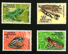 Papua Nowa Gwinea #257-60 Żaby drzewne - MNH (50)