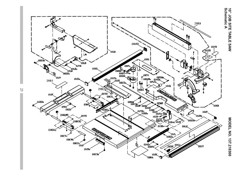 Owner's Manual & Parts List for Sears Craftsman 10” Table Saw - Model ...