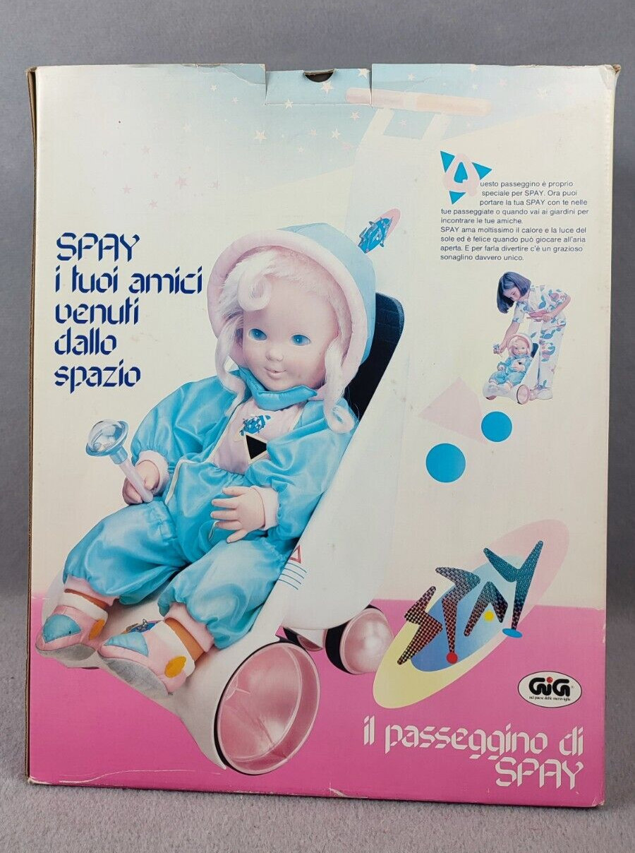 PASSEGGINO DI SPAY BAMBOLA DALLO SPAZIO MONDO LONTANO GIG FAMOSA NEW VINTAGE
