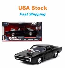 Fast And Furious 1970 Dom's Dodge Charger R/T, JADA, Diecast Toy Car, 5.5", 1:32