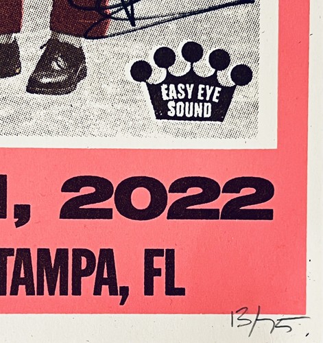 Le Chiavi Nere L.E. Poster VIP firmato artista Tampa, Florida 2022 basso S/N #13/75 - Foto 4 di 8