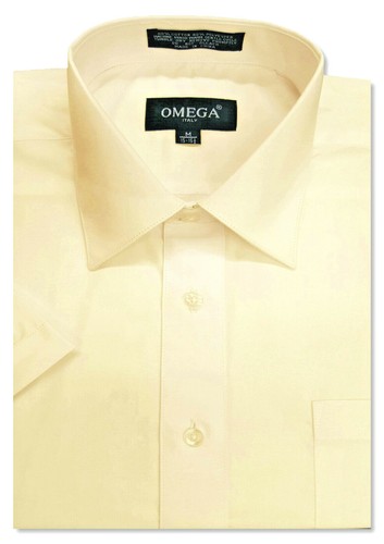 Mens Solid SHORT SLeeve Premium Regular fit Dress Shirts, 26 colors, size S~5XL - Picture 18 of 28