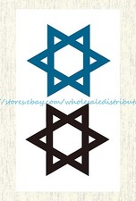 6-pointed star pentagram temporary tattoo wedding favors