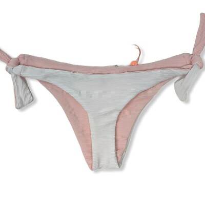 Minkpink Bikini Bottom White Pink Reversible New Small