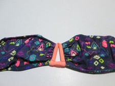 American Eagle Outfitters Women Size S Bikini Top Navy Bandeau Unlined Strapless