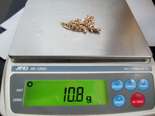 L@@K Solid 14K Yellow GOLD Figaro CHAIN NECKLACE 18.25" MEN - Picture 12 of 12