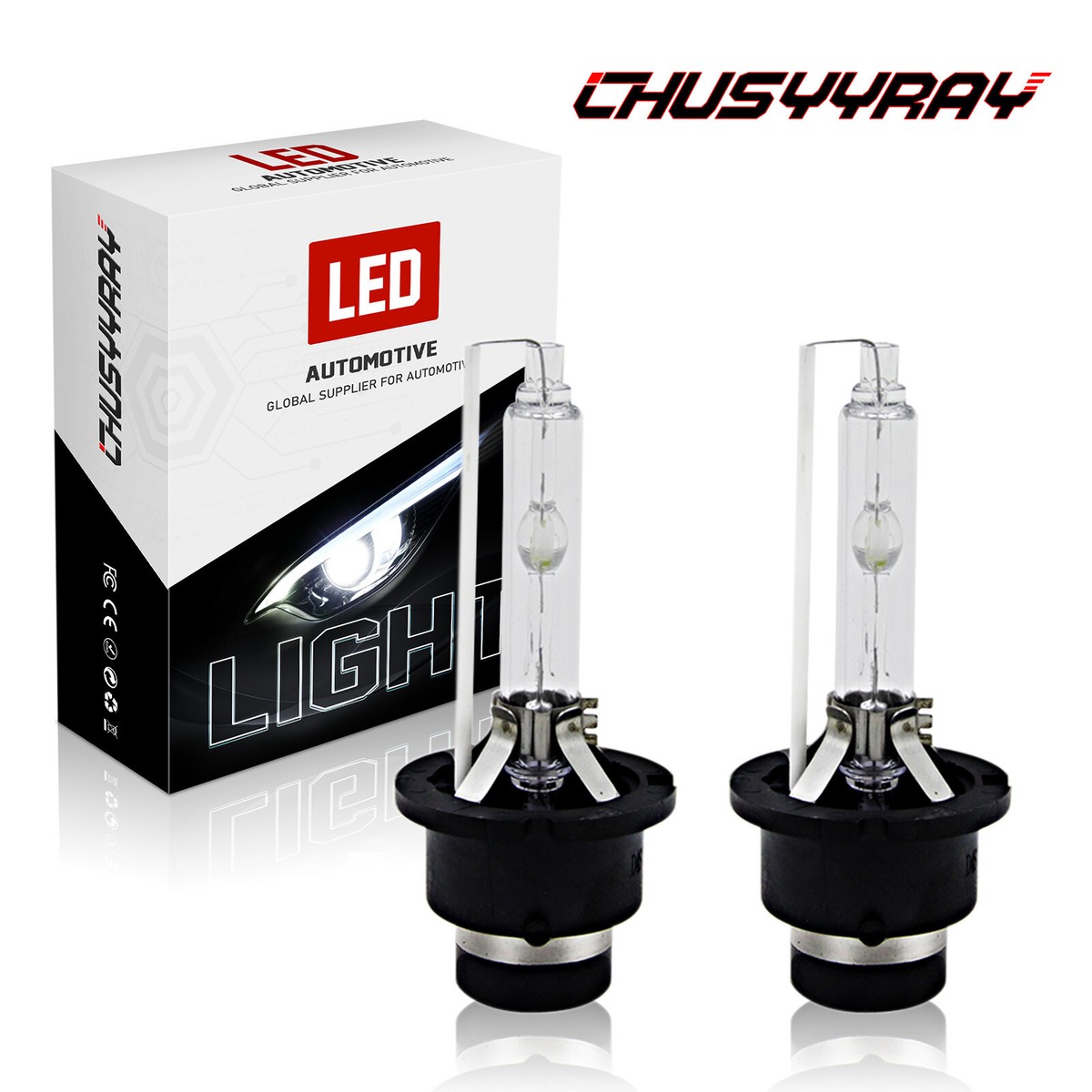CHUSYYRAY HID Xenon Headlight Bulbs For Lexus GS350 2007-2011 Low Beam – D4S, 6000K, 2 Pack