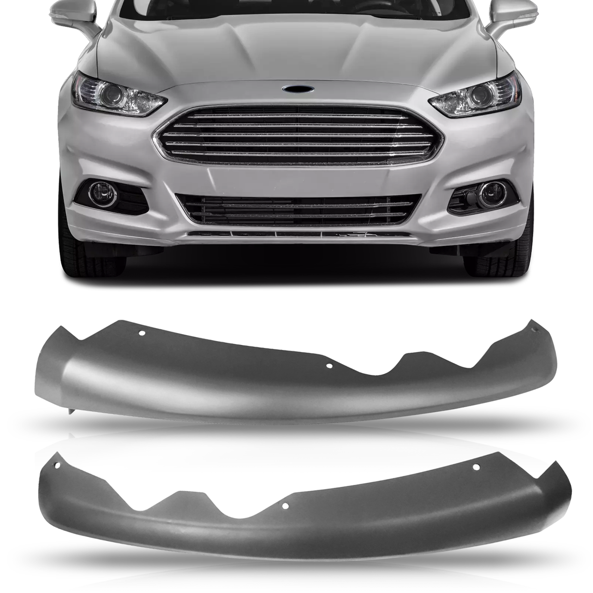 Front Left & Right Front Bumper Grille-valance For 13-15 Ford