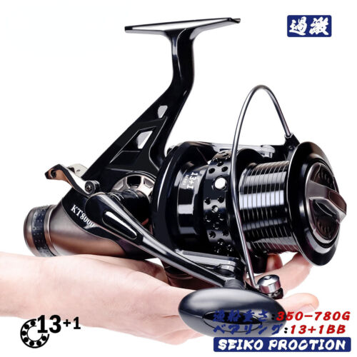 New Carp Fishing Reel Spinning Strong Double Drag 13-23kg