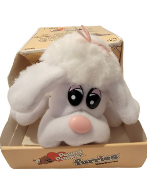 1986 Vintage (Tonka) ''POUND PUPPIES'' (FURRIES NEWBORNS) Plush (White) Dog, RARE!