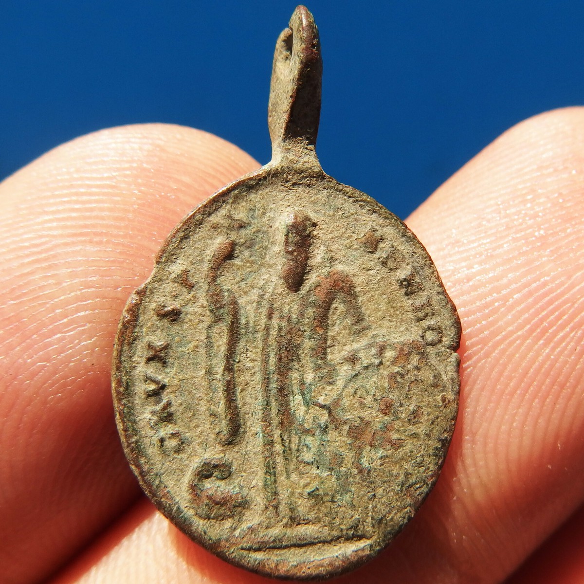 1700s ST BENEDICT CROSS RELIGIOUS MEDAL OLD 18TH CENT SPANISH