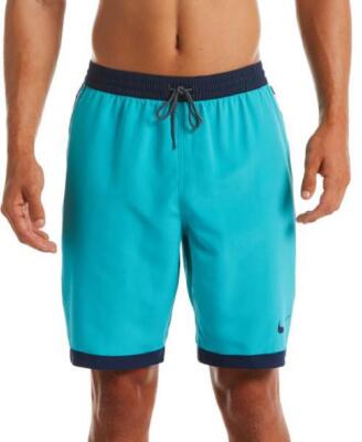 Nike Swim Men's Funfetti Racer 9-inch Volley Board Shorts Oracle Aqua