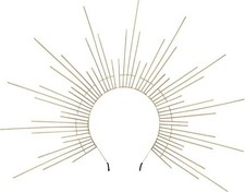 Sun Goddess Halo Crown - Renfaire Sunburst Spiked Headpiece for Women Renaissanc
