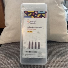 Special Supplies Adaptive Utensils Stainless Steel Knife Fork Spoon 4 Piece Set