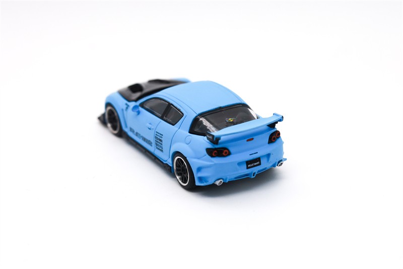 Xcartoys x POP RACE 1:64 RX-8 RE AMEMIYA LIGHT BLUE Diecast Model