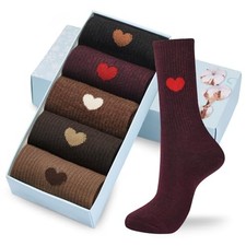 Women's Cute Cotton Crew Athletic Running Socks - 9-11 5pairs-light Color