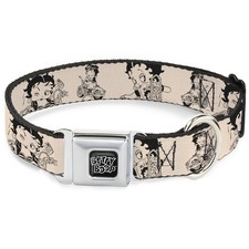 Dog Collar BTH-BETTY BOOP Title Logo Full Color Black/White Betty Bo (US IMPORT)
