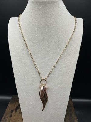 Barse Wing & A Prayer Necklace-Multi-Stone- Bronze-NWT