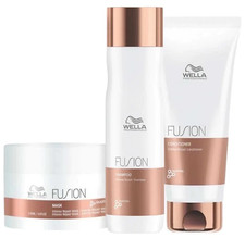 Wella Fusion Intense Repair Shampoo 8.4 oz  Conditioner 6.7 oz  Mask 5 oz