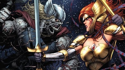 Marvel comics angela thor Custom Gaming Mat Desk 5198