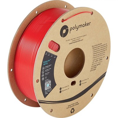 Polymaker Filament Druckmaterial PolyLite PETG Kunststoff Rot 3D Drucker 2 STÜCK