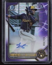 2022 Bowman Larry Ernesto Chrome Prospects Autographs Purple Refractors #/250