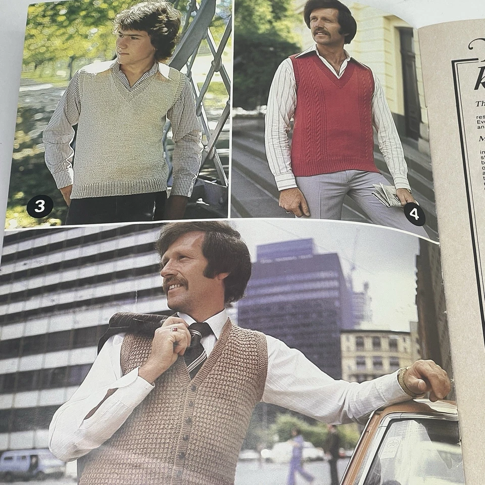 PATONS Vintage Knitting Book 513 Knitted vests/Crochet Designs 60’s Fashion - Image 4 of 4