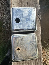 2 Original Chrome Coin Vault Doors for Automatic Electric Payphone Item 9420