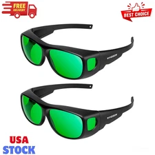 VIVOSUN 2-Pack Indoor Hydroponics LED Grow Room Glasses with Glasses Case