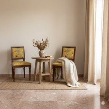 Sedie Neoclassiche Antiche Noce Intarsi Imbottitura XVIII Secolo Originali