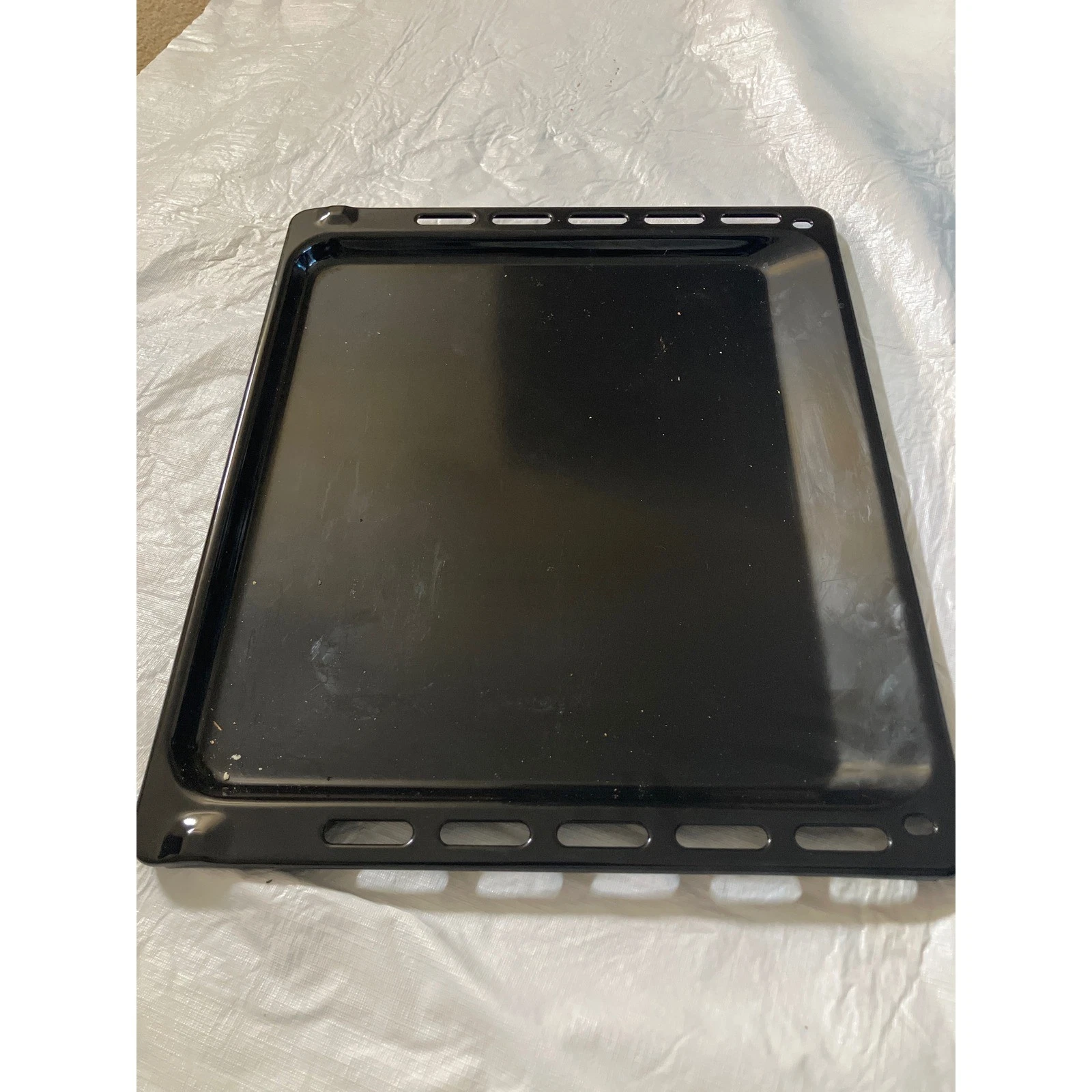 Black Metal Oven Baking Sheet Pan Roasting Tray Kitchen Cookware Accessory