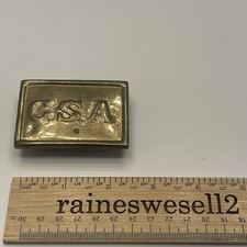 VTG Solid Brass CSA Confederate States America repro Re-Enactor BELT BUCKLE