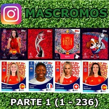 TOPPS UEFA WOMEN´S EURO SWITZERLAND 2025 STICKERS PART 1 (1 - 236)