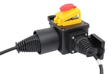 Schalter-Stecker Kombi Maschinenschalter DZ08-2 230V  mit NotAus Klappe