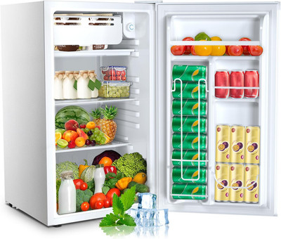3.2 Cu.Ft Mini Fridge with Freezer, Compact Refrigerator with Reversible Single 