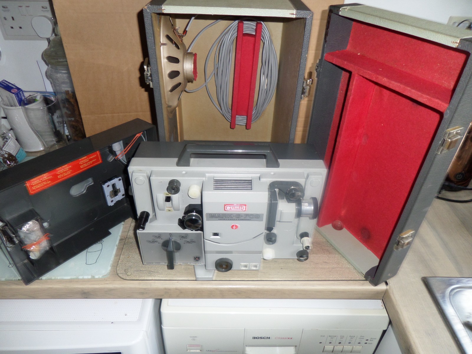 Vintage Eumig Mark S 709 Super 8 Single 8 Standard 8 Sound Cine Film Projector