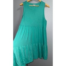 J Crew Tiered Dress Medium Mint Sleeveless Flowy Summer Casual Cruise Vacation