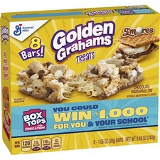 Golden Grahams Breakfast Cereal Treat Bars S'mores Snack Bars 8 ct LOT of 2