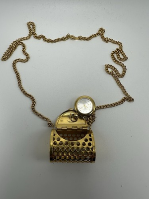 #ad #ad Futura Purse Necklace Watch 8609 New Battery Gold Tone P1 $29.99
