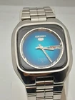 Vintage Seiko 5 7019-5090 Automatic 21 Jewels Blue Dial Day Date Men's Watch