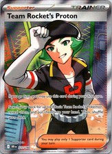 Team Rocket's Proton 227/182 Double Rare Destined Rivals Pokemon Holo Near Mint