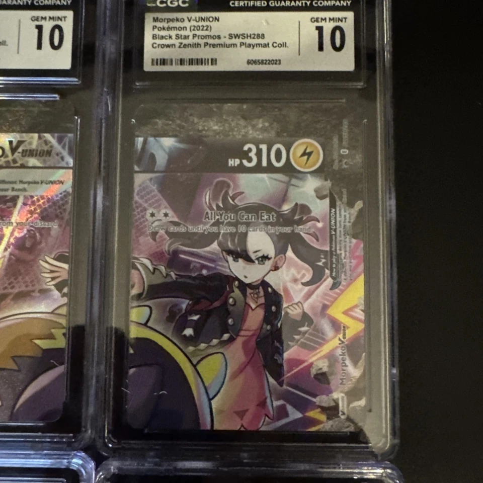 (4 Slabs) 2022 Morpeko V-Union Black Star Promos Crown Zenith CGC Graded CGC 10 - Image 3 of 4