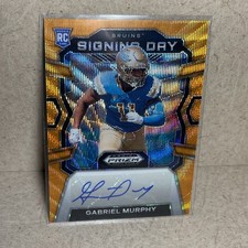 2024 Panini Prizm Draft Picks Auto Signing Day Gabriel Murphy Orange Prism 38/75