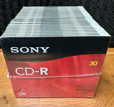 Sony CD-R 700MB 80 Min 48x Blank Recordable Discs 30 Pack Jewel Cases New Sealed