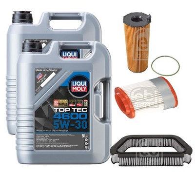 FEBI Inspektionspaket 10L Liqui Moly Top Tec 4600 5W-30 für Audi A8 4E_ 3.0 TDI